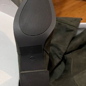 Olive Over the Knee Boots. Size 7